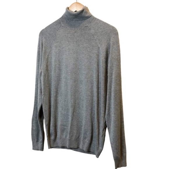 Zara Women’s Knit Grey Classic Preppy Long Sleeve Turtleneck Sweater - Picture 6 of 16